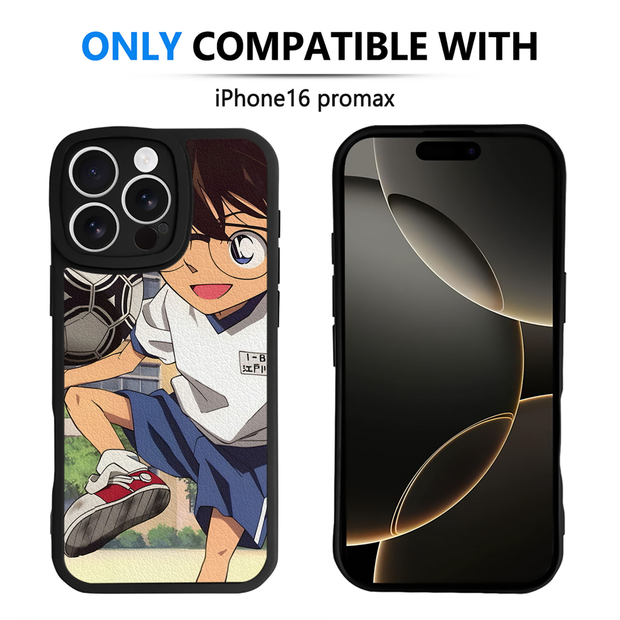 （画像用） 名探偵コナン Detective Conan 【iPhone 16シリーズ対応】シリコンスマホケース（レザー調） 材質：シリコン